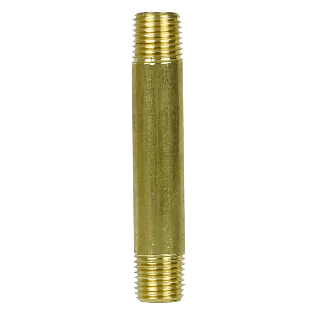  1/4" NPT X 3" Inch Long Solid Yellow Brass Nipple Extension 1200 PSI Max 117C3(Brass 1 4 X 3 In Nipple Extension 117c3)