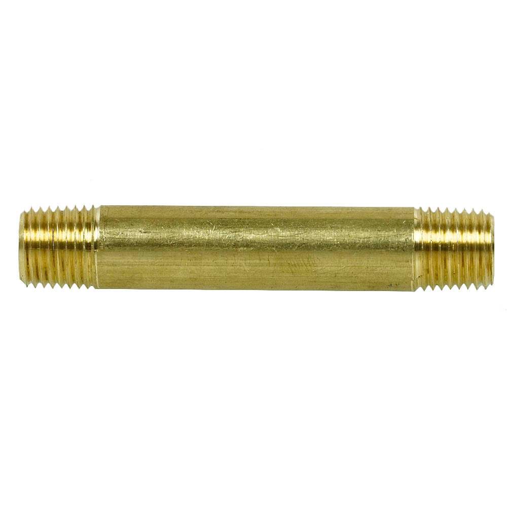 1/4" NPT X 3" Inch Long Solid Yellow Brass Nipple Extension 1200 PSI Max 117C3(Brass 1 4 X 3 In Nipple Extension 117c3)
