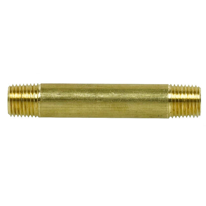  1/4" NPT X 3" Inch Long Solid Yellow Brass Nipple Extension 1200 PSI Max 117C3(Brass 1 4 X 3 In Nipple Extension 117c3)