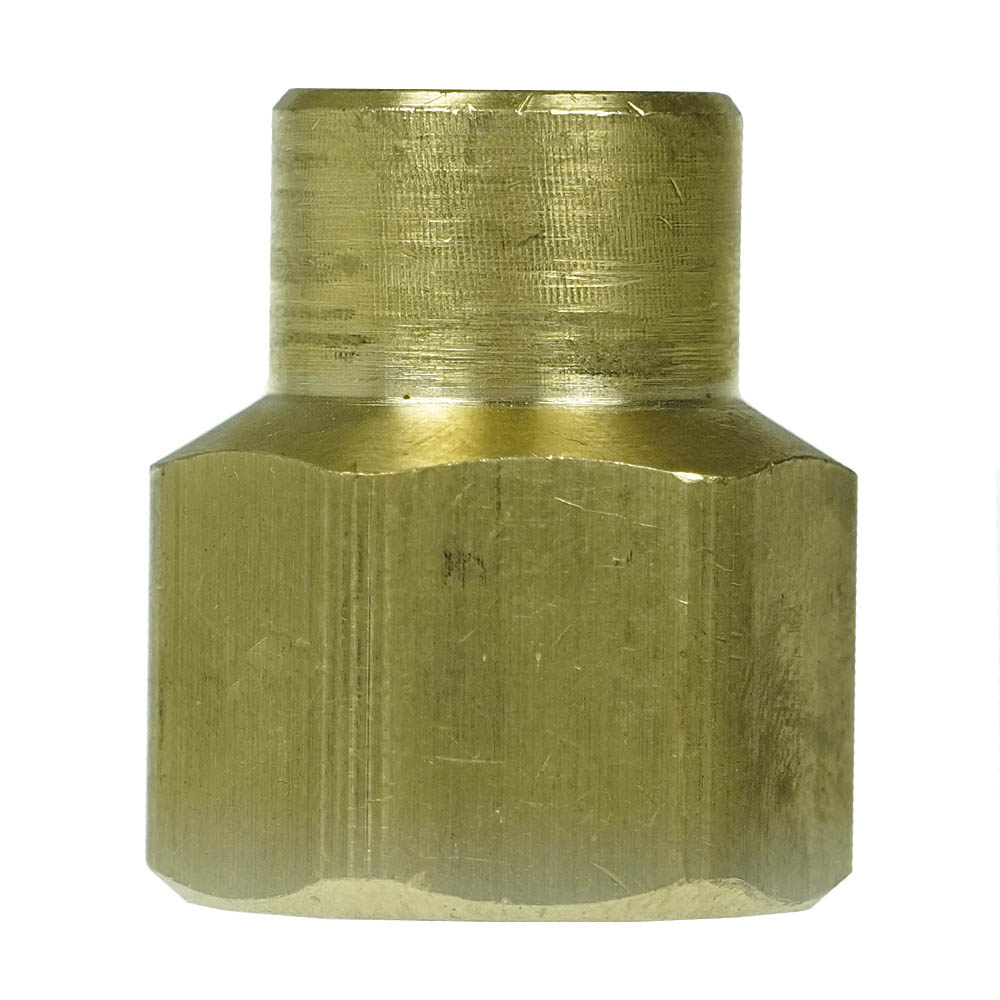  3/8" X 1/4" Yellow Brass Female To Female Coupling Reducer Pipe Fitting 119EE(Brass 3 8 X 1 4 F To F Reducer 119ee)
