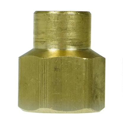  3/8" X 1/4" Yellow Brass Female To Female Coupling Reducer Pipe Fitting 119EE(Brass 3 8 X 1 4 F To F Reducer 119ee)