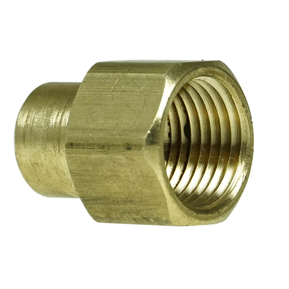  3/8" X 1/4" Yellow Brass Female To Female Coupling Reducer Pipe Fitting 119EE(Brass 3 8 X 1 4 F To F Reducer 119ee)