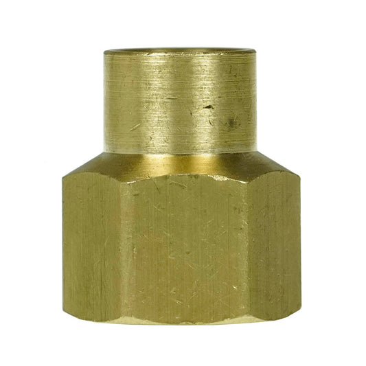  1/2" X 1/4" Yellow Brass Female To Female Coupling Reducer Pipe Fitting 119FC(Brass 1 2 X 1 4 F To F Barstock Reducer 119fc)