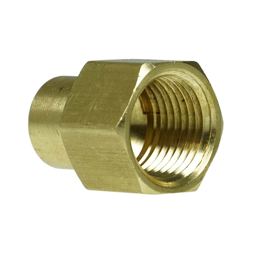  1/2" X 1/4" Yellow Brass Female To Female Coupling Reducer Pipe Fitting 119FC(Brass 1 2 X 1 4 F To F Barstock Reducer 119fc)