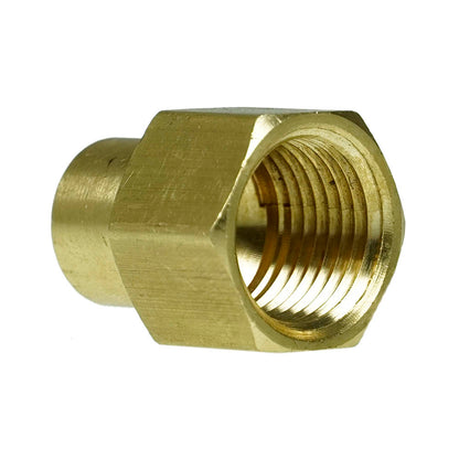  1/2" X 1/4" Yellow Brass Female To Female Coupling Reducer Pipe Fitting 119FC(Brass 1 2 X 1 4 F To F Barstock Reducer 119fc)