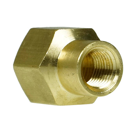  1/2" X 1/4" Yellow Brass Female To Female Coupling Reducer Pipe Fitting 119FC(Brass 1 2 X 1 4 F To F Barstock Reducer 119fc)