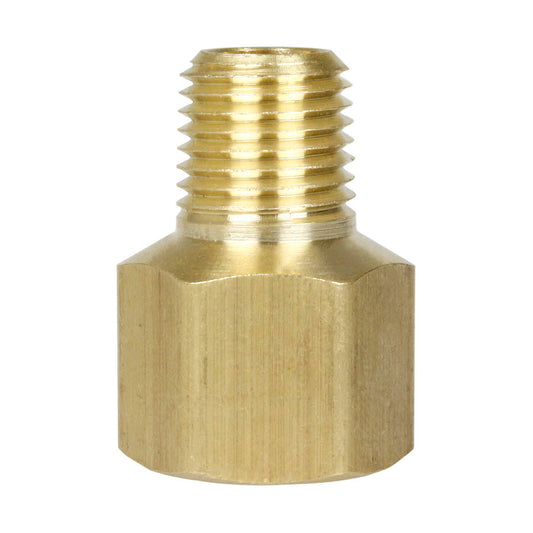  3/8" X 1/4" Female NPTF X Male NPTF Solid Brass Extension Adapter Pipe Fitting(Brass 3 8 X 1 4 Extender Adapter 120rec)