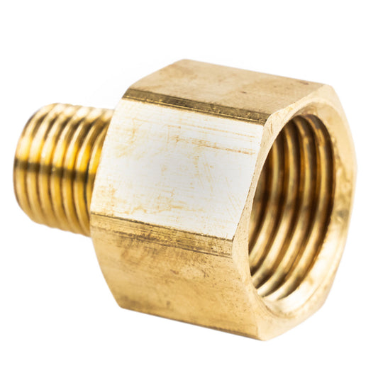  1/2" FNPT To 1/4" MNPT Pipe Adapter Solid Brass Pressure Gauge Connector Extender 120RFC(1 2 Fnpt To 1 4 Mnpt Pipe Adapter Solid Brass Pressure Gauge Connector Extender 120rfc)