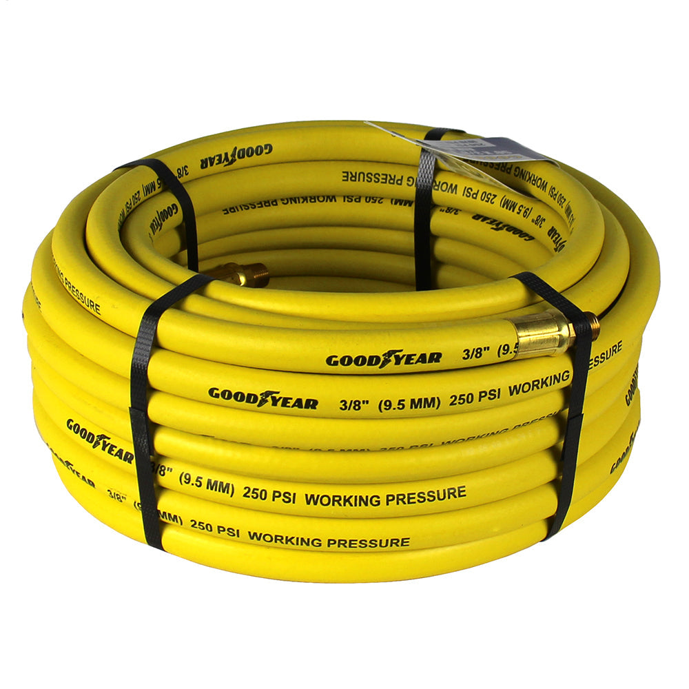  Goodyear Rubber Air Hose 50' Ft. X 3/8" In. 250 PSI Air Compressor Hose 12672(Goodyear 50 Ft X 3 8 In Rubber Air Hose 250 Psi Air Compressor Hose Yellow 12672)