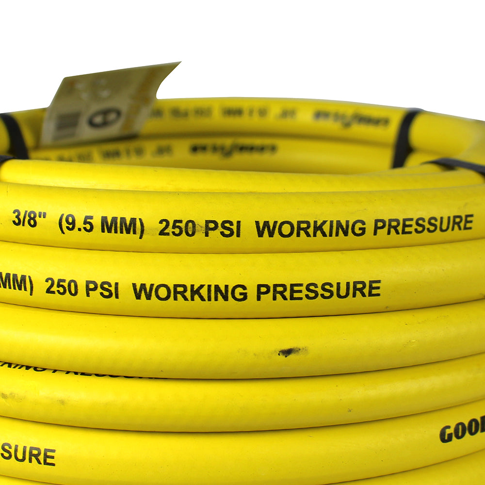  Goodyear Rubber Air Hose 50' Ft. X 3/8" In. 250 PSI Air Compressor Hose 12672(Goodyear 50 Ft X 3 8 In Rubber Air Hose 250 Psi Air Compressor Hose Yellow 12672)