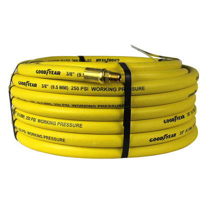  Goodyear Rubber Air Hose 50' Ft. X 3/8" In. 250 PSI Air Compressor Hose 12672(Goodyear 50 Ft X 3 8 In Rubber Air Hose 250 Psi Air Compressor Hose Yellow 12672)