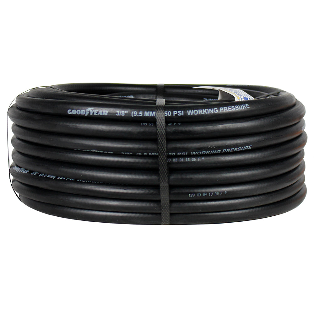  Goodyear 100' X 3/8" Rubber Air Hose 1/4" NPT 250 PSI USA Made 12760(Goodyear 100 X 3 8 Rubber Air Hose 250 Psi Usa Made 1 4 Npt Compressor Hose 1)