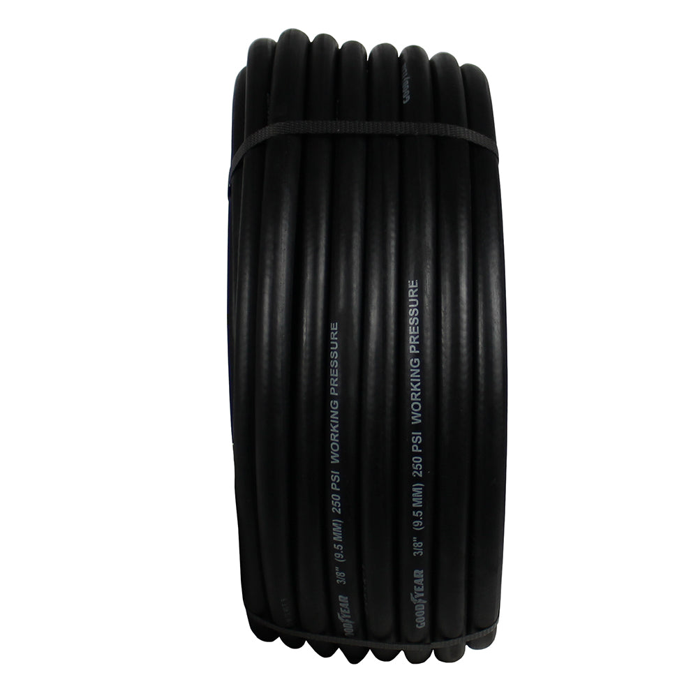  Goodyear 100' X 3/8" Rubber Air Hose 1/4" NPT 250 PSI USA Made 12760(Goodyear 100 X 3 8 Rubber Air Hose 250 Psi Usa Made 1 4 Npt Compressor Hose 1)