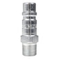  3/8" Male NPT X 1/2" Body Industrial Style Plug Steel Quick Release Milton G(3 8 Mnpt G Style Plug Hardened Steel 300 Psi Max Pressure 99 Scfm Milton 1859)