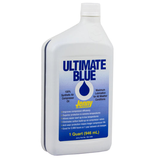 Air Compressor Oil 100% Synthetic 1 QT Quart Jenny Ultimate Blue 105-1209(Air Compressor Oil 100 Synthetic 1 Qt Quart Jenny Ultimate Blue 105 1209)