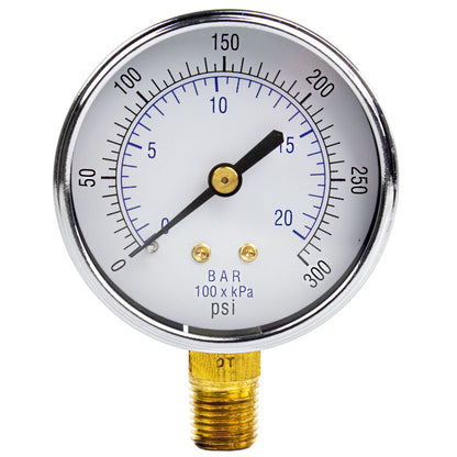  1/4" Air Compressor Hydraulic Pressure Gauge 0-300 PSI 2.5" Bottom Side Mount 101D-254H(1 4 Air Compressor Hydraulic Pressure Gauge 0 300 Psi 2 5 Bottom Side Mount)