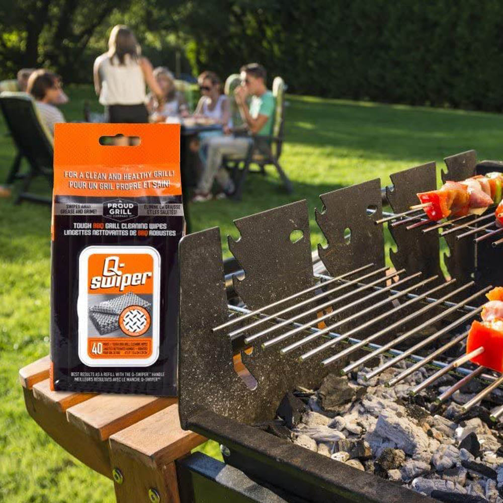  Q-Swiper BBQ Grill Cleaning Wipes 40 Count Pack Easy Grease Cleaning 2400C(Grill Cleaning Wipes 2400c)