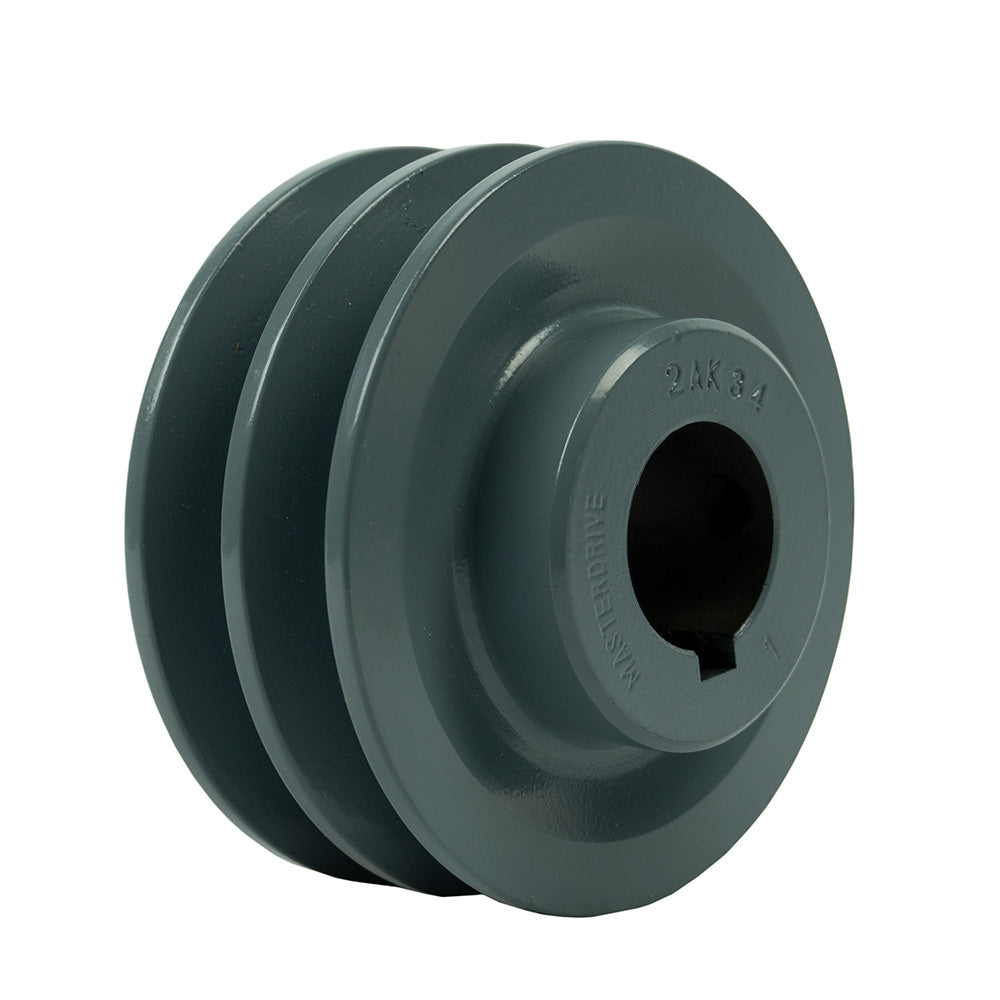  3.5" Cast Iron 1" Shaft Pulley Sheave Single 2 Groove V Style A Belt 4 L Piece(3 5 Cast Iron 1 Shaft Pulley Sheave Single 2 Groove V Style A Belt 4 L)