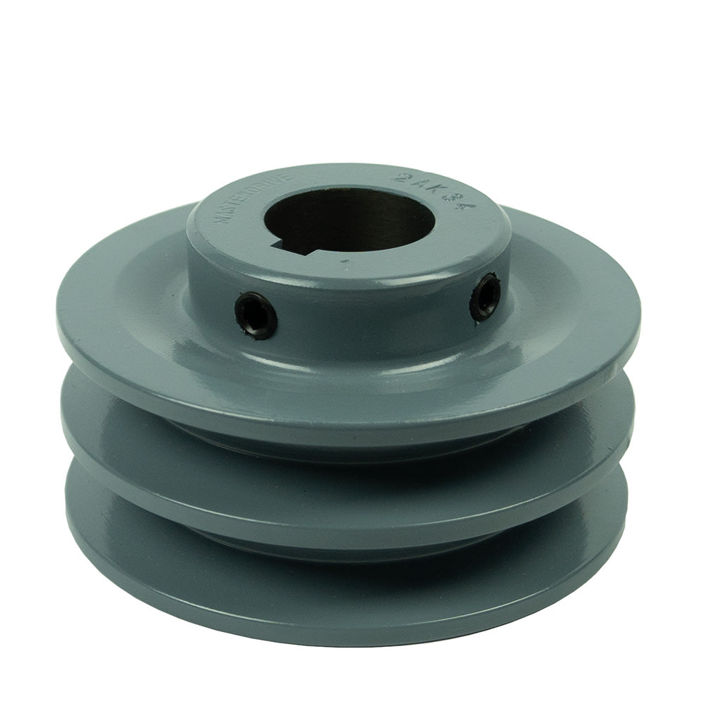 3.5" Cast Iron 1" Shaft Pulley Sheave Single 2 Groove V Style A Belt 4 L Piece(3 5 Cast Iron 1 Shaft Pulley Sheave Single 2 Groove V Style A Belt 4 L)