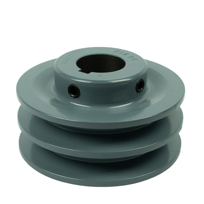  3.5" Cast Iron 1" Shaft Pulley Sheave Single 2 Groove V Style A Belt 4 L Piece(3 5 Cast Iron 1 Shaft Pulley Sheave Single 2 Groove V Style A Belt 4 L)