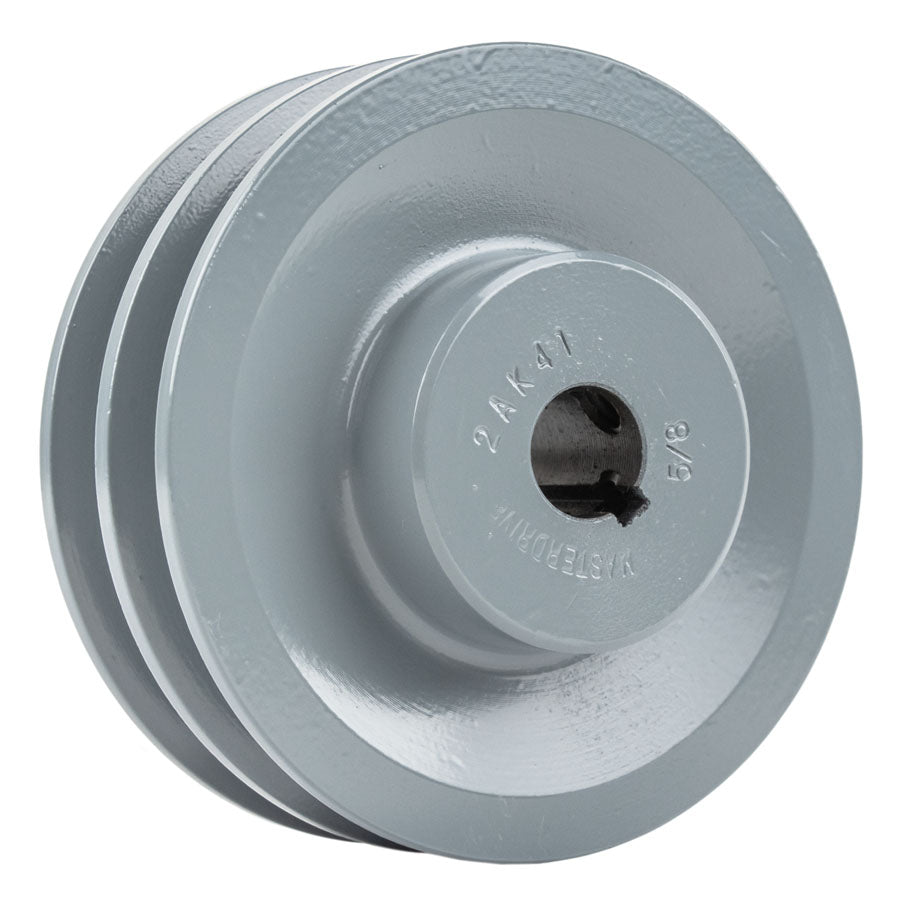 Masterdive Cast Iron 4" Dual Groove Belt A Section 4L Pulley With 5/8 " Sheave Bushing 2AK41-5/8(4 Cast Iron 5 8 Shaft Pulley Sheave Single 2 Groove V Style A Belt 4l)
