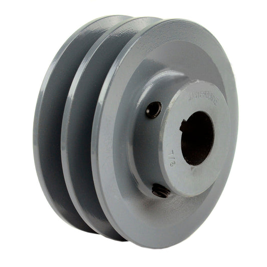  Masterdrive 2AK41-7/8 Cast Iron 4" Dual Groove Pulley For Belt A Section 4L Fits 7/8" Shaft(4 Cast Iron Dual Groove Pulley A Belt 4l Style For 7 8 Shaft)