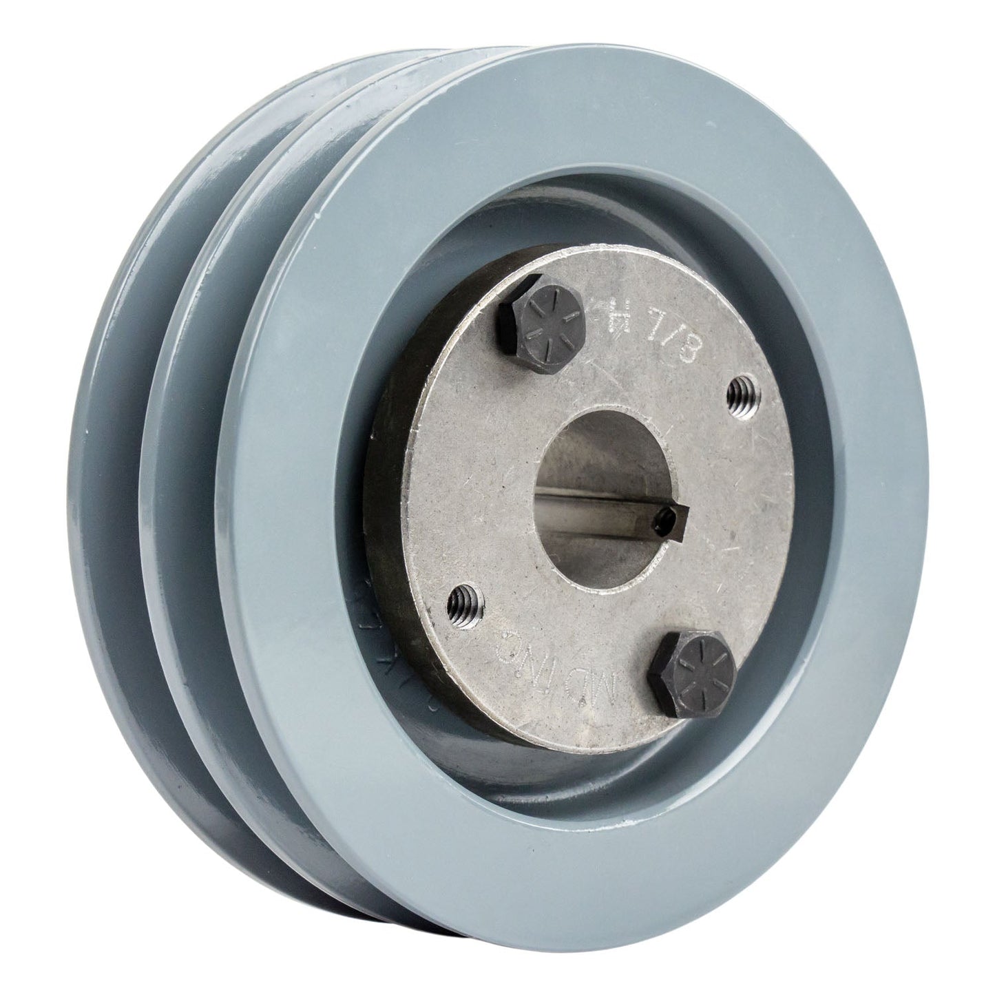  2AK46H Cast Iron 4.5" Dual Groove Pulley 2 Belt A Section 4L With 7/8" Sheave Bushing(4 5 2 Piece Cast Iron Dual Groove Pulley A Belt 4l Style With 7 8 Bore H Bushing 2ak46h)