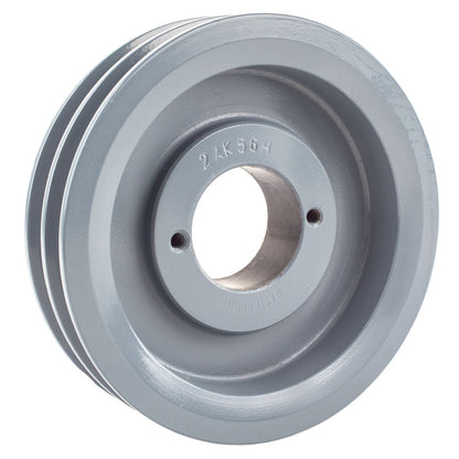  Masterdrive Cast Iron 5.5" Dual Groove Pulley For Belt A Section 4L With 1" Sheave Bushing 2AK56H(Cast Iron 5 5 2 Groove Dual Belt A Section 4l Pulley With 1 Sheave Bushing)