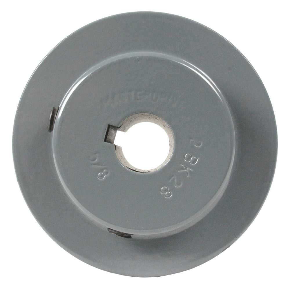  Cast Iron 3" Single Dual Groove V Style Belt B Section 5L Pulley For 5/8" Shaft 2BK28-5/8(2bk28 5 8)
