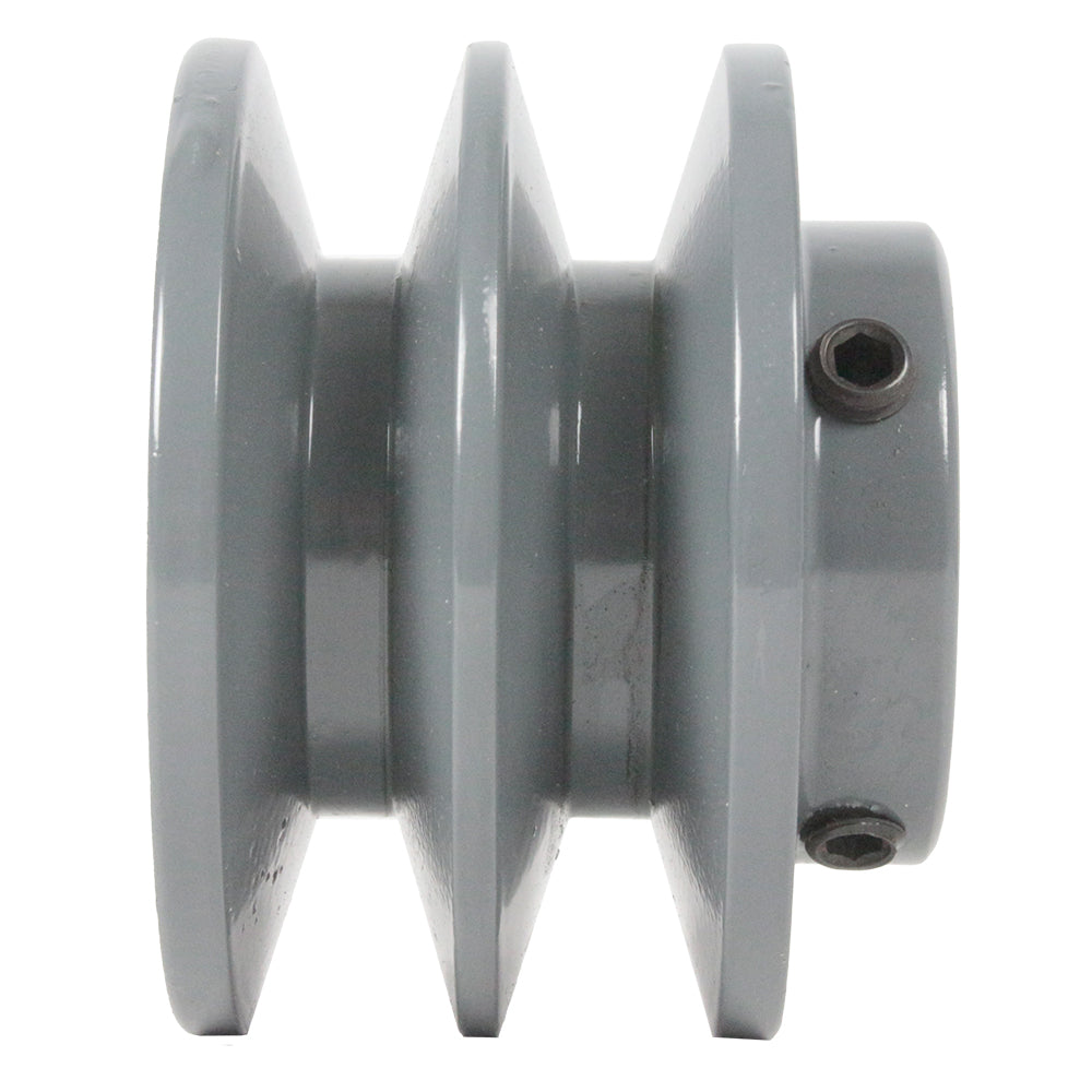  Cast Iron 3" Single Dual Groove V Style Belt B Section 5L Pulley For 5/8" Shaft 2BK28-5/8(2bk28 5 8)