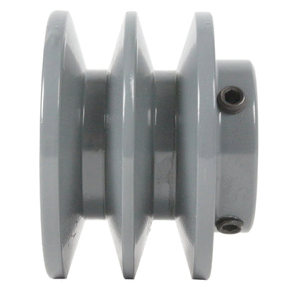  Cast Iron 3" Single Dual Groove V Style Belt B Section 5L Pulley For 5/8" Shaft 2BK28-5/8(2bk28 5 8)