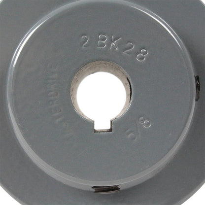  Cast Iron 3" Single Dual Groove V Style Belt B Section 5L Pulley For 5/8" Shaft 2BK28-5/8(2bk28 5 8)