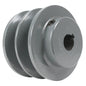  Cast Iron 3" Single Dual Groove V Style Belt B Section 5L Pulley For 5/8" Shaft 2BK28-5/8(2bk28 5 8)