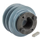 2BK34H Cast Iron 3.5" Dual Groove Pulley 2 Belt B Section 5L With 1-3/8" Sheave Bushing(Cast Iron 3 5 2 Groove Dual Belt B Section 5l Pulley And 1 3 8 Sheave Bushing)