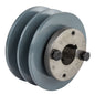  2BK36H Cast Iron 3.75" Dual Groove Pulley Belt B Section 5L With 1" Sheave Bushing(Cast Iron 3 75 2 Groove Dual Belt B Section 5l Pulley With 1 Sheave Bushing)