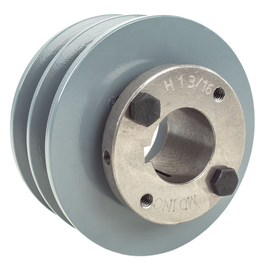  2BK40H Cast Iron 4" Dual Groove Pulley 2 Belt B Section 5L With 1-3/16" Sheave Bushing(2bk40h Cast Iron 4 Dual Groove Pulley 2 Belt B Section 5l With 1 3 16 Sheave Bushing)