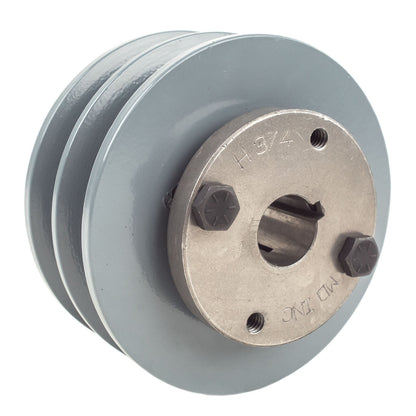  2BK40H Cast Iron 4" Dual Groove Pulley 2 Belt B Section 5L With 3/4" Sheave Bushing(2bk40h Cast Iron 4 Dual Groove Pulley 2 Belt B Section 5l With 3 4 Sheave Bushing)