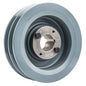  2BK62H Cast Iron 6" Pulley Dual Groove B Section V Belt 5L With 1-1/4" Sheave Bushing(6 Cast Iron Dual Groove Pulley B Belt 5l Style With 1 1 4 Bore H Bushing 2bk62h)