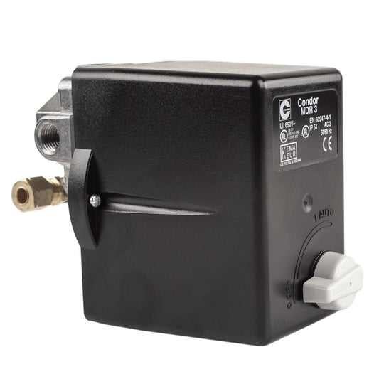  Condor MDR3/11 120-150 PSI 4 Port Pressure Switch Adjustable Overload 1/4" FNPT(Condor Mdr3 11 120 150 Psi 4 Port Pressure Switch Adjustable Overload 1 4 Fnpt)