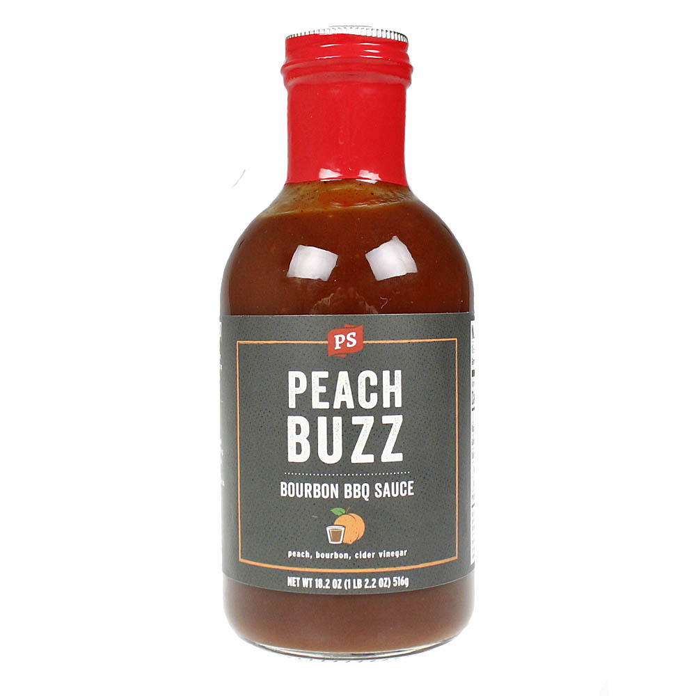  PS Seasoning Peach Buzz Bourbon BBQ Sauce Bottle Boozy & Sweet Sauce 18.2 Oz(Ps Seasoning Peach Buzz Bourbon Bbq Sauce 18 2 Oz Bottle Boozy Sweet Sauce)