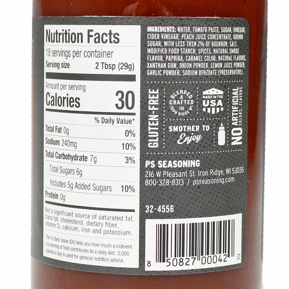  PS Seasoning Peach Buzz Bourbon BBQ Sauce Bottle Boozy & Sweet Sauce 18.2 Oz(Ps Seasoning Peach Buzz Bourbon Bbq Sauce 18 2 Oz Bottle Boozy Sweet Sauce)