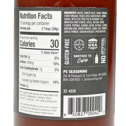  PS Seasoning Peach Buzz Bourbon BBQ Sauce Bottle Boozy & Sweet Sauce 18.2 Oz(Ps Seasoning Peach Buzz Bourbon Bbq Sauce 18 2 Oz Bottle Boozy Sweet Sauce)