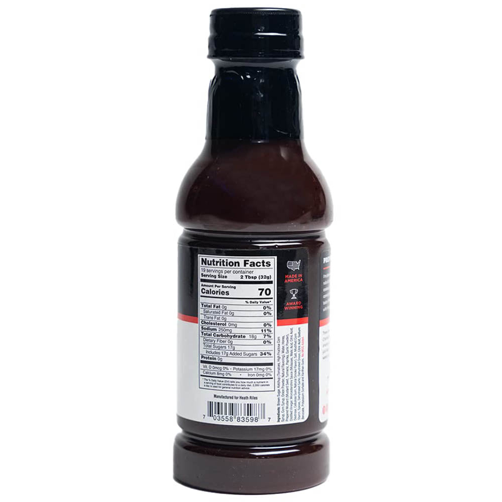  Heath Riles Sweet BBQ Sauce 16 Oz Bottle Competition Sauce No MSG 35987(Heath Riles Sweet Bbq Sauce 18 Oz)