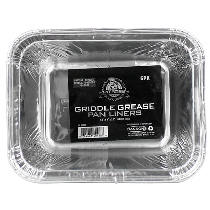  Pit Boss Foil Griddle Grease Pan Liners For PB757GS/GD PB2/3/4BGD2 6 Pack 40438(Pit Boss Foil Griddle Grease Pan Liners Pb757gs Gd Pb5bgd Pb 2 3 4bgd2 6 Pack)