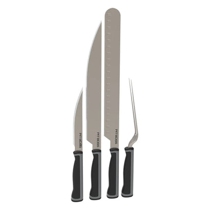  Pit Boss 4 Piece BBQ Knife Set Stainless Steel Brisket Slice Trim Fork 41063(Pit Boss 4 Piece Bbq Knife Set)
