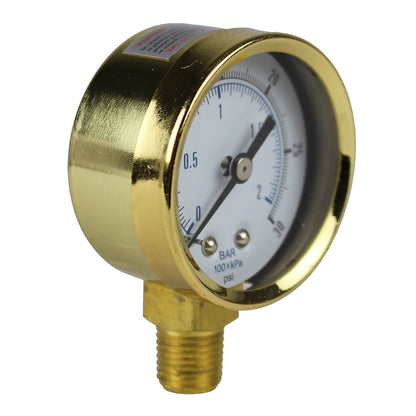  1/4" NPT 0 To 30 PSI Vacuum Air Pressure Gauge Lower Side Mount With 2" Face 501D-204C(1 4 Npt 0 To 30 Psi Vacuum Air Pressure Gauge Lower Side Mount With 2 Face 501d 204c)