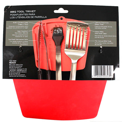  Mr. Bar-B-Q Large Tool Trivet Non Stick Heat Resistant Silicone Material 40343Y(Mr Bar B Q Large Silicone Tool Trivet)