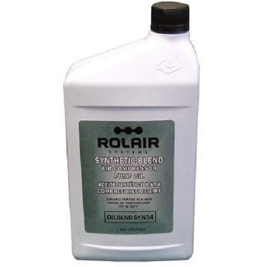  Rolair Air Compressor Pump Oil All Weather Synthetic Blend Lubricant 1 Liter(Rolair Air Compressor Pump Oil All Weather Synthetic Blend Lubricant 1 Liter)