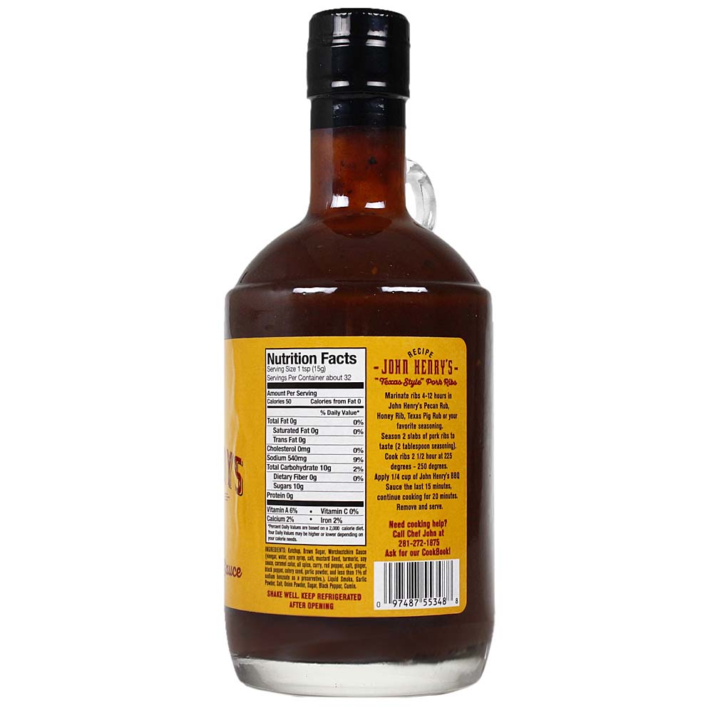  John Henry's Store Texas Pecan BBQ Sauce 13 Oz Bottle East Texas 55348(John Henrys Store Texas Pecan Bbq Sauce 13 Oz)