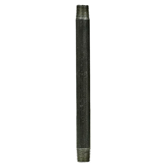  6-Inch Long 1/4-Inch Male NPT Steel Nipple Pipe All Black Durable Design 57030(1 4 Steel Nipple 6 Long Npt Pipe 57030)